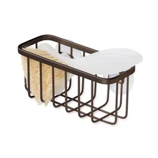 Bronze Kitchen Sink Caddy With Suction Cups For Sponges Brushes And Accessories