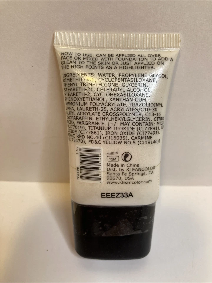 KleanColor Glam Gleam Liquid Glow Illuminator Shimmer Smooth Icy - Image 2 of 3