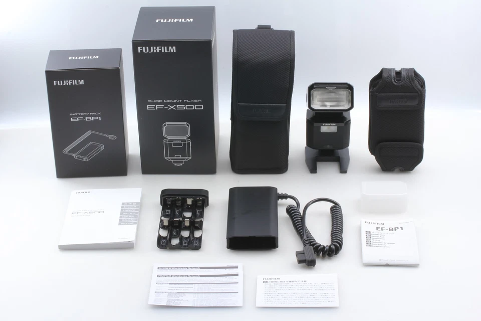 [MINT in Box] Fujifilm EF-X500 Clip On Flash / Battery Pack EF-BP1 From JAPAN - Image 3 of 4