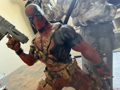 Custom Deadpool Statue 12.5in model hand painted 