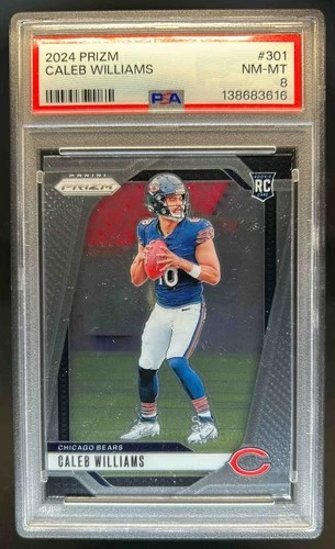 2024 Prizm Caleb Williams RC Rookie #301 Bears PSA 8