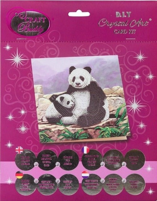 Crystal Art Card Kit Panda Diamond Painting 7"X7" eBay