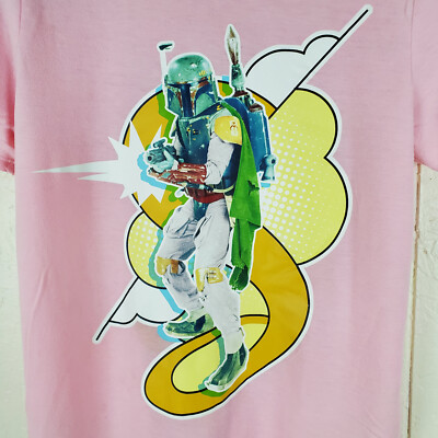 Star Wars Shirt Women's 2XL Pink Graphic Crew Neck Short