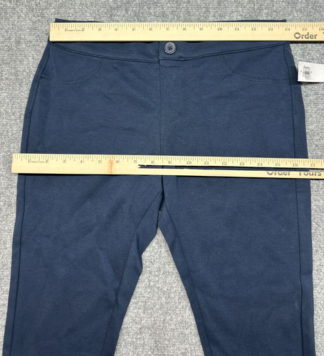Old Navy Pants Girls Size 16 Dark Blue Solid Mid Rise Skinny Stretch New - Picture 8 of 10