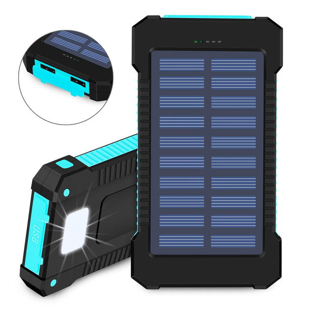 Renogy 15000mAh Solar Power Bank Outdoor USB Battery Charger Camping