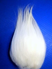 Troll Doll DAM Wig Replacement Hair Icelandic Mohair  Undyed Natural White 3x3"