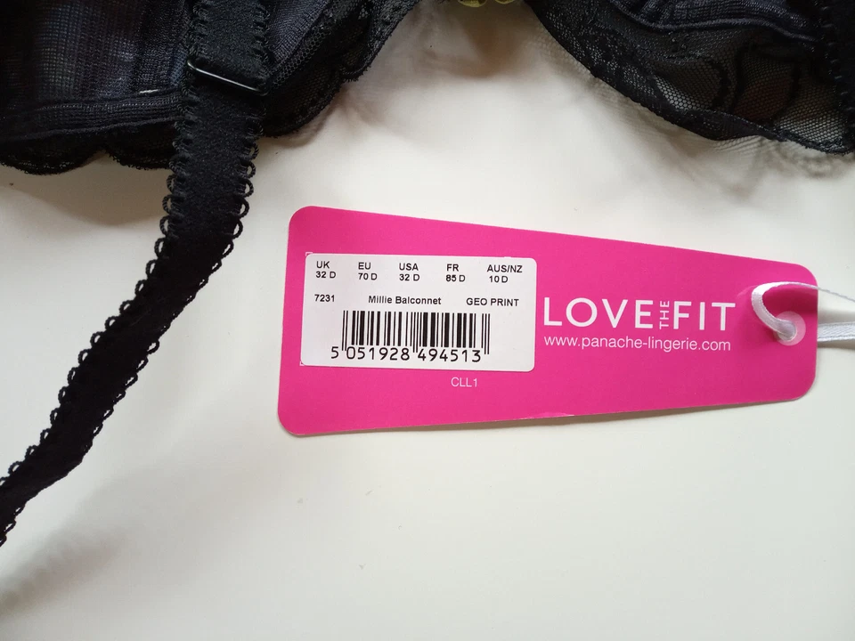 Sujetador Panache Cleo Millie Balconette en brillante geométrico multicolor Foto 4 de 4