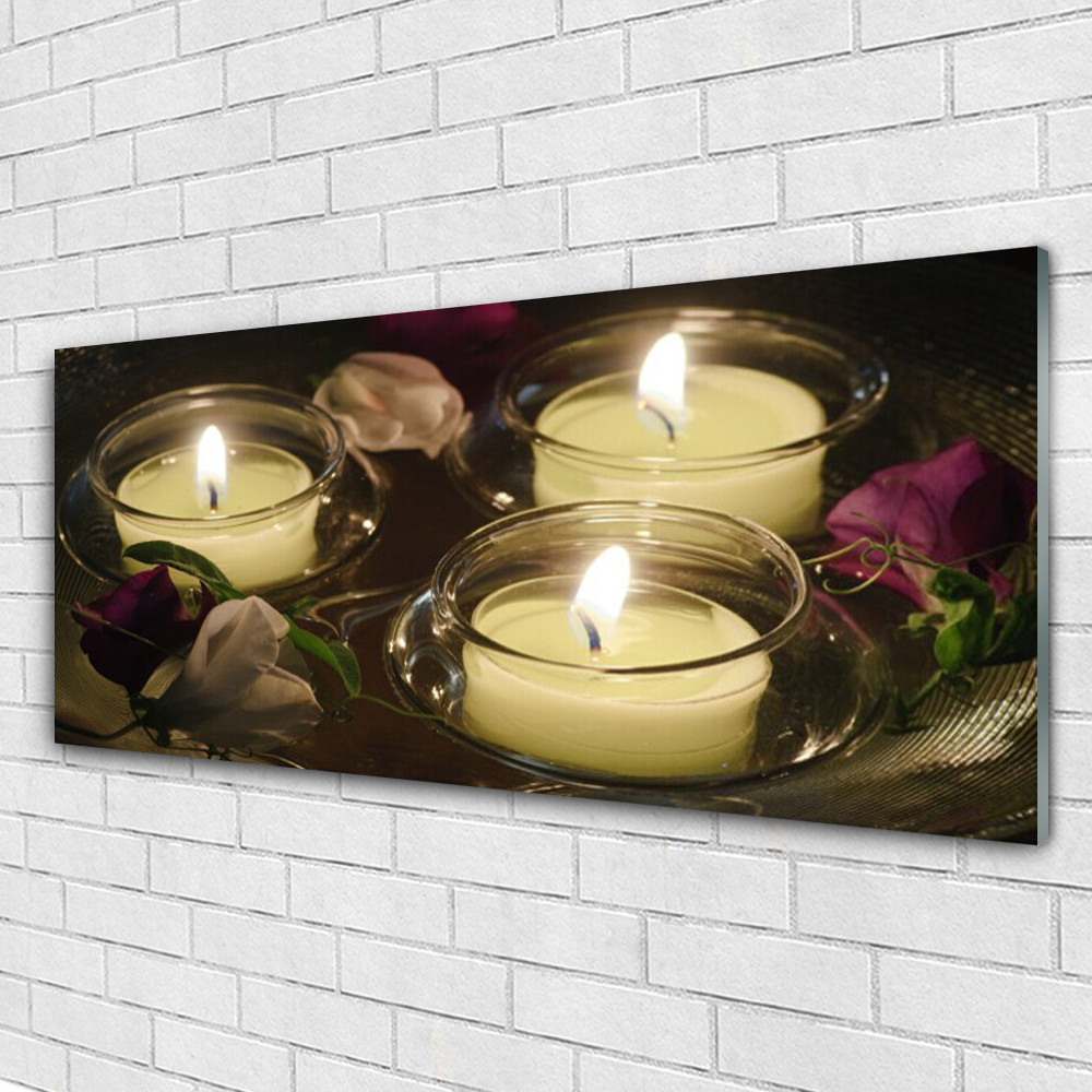 Image tableaux 125x50 art bougies pour réchauffer l'atmosphère de votre foyer