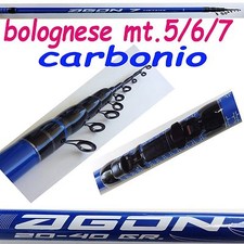 canna da pesca bolognese in carbonio metri 5-6-7 galleggiante mare lago fiume 