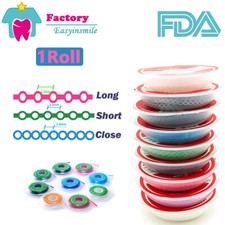 1x Dental Orthodontic Elastic Rubber Power Chain Braces Bands Short/Long/Close