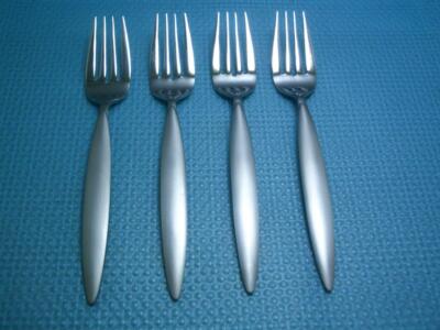 Reed & Barton CAFE MATTE Set of 4 Salad Forks 7 1/8'' Stainless 18/10 Flatware
