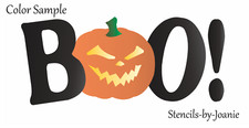 Joanie Stencil Halloween Boo Fall Pumpkin Jack Lantern Spooky Face DIY Art Craft