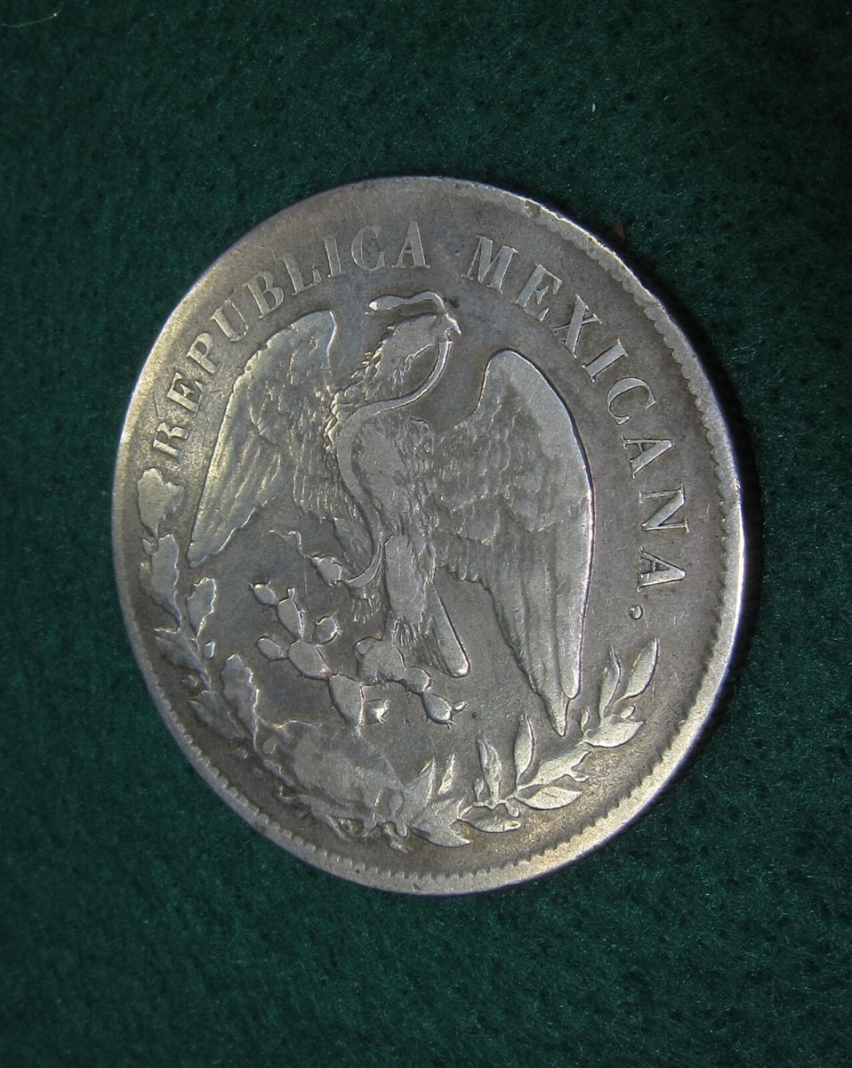 1898 メキシコ　1ペソ　R S 902.7 1898 Mexico Peso Large Silver Coin ✪ 1st Year Cap & Rays