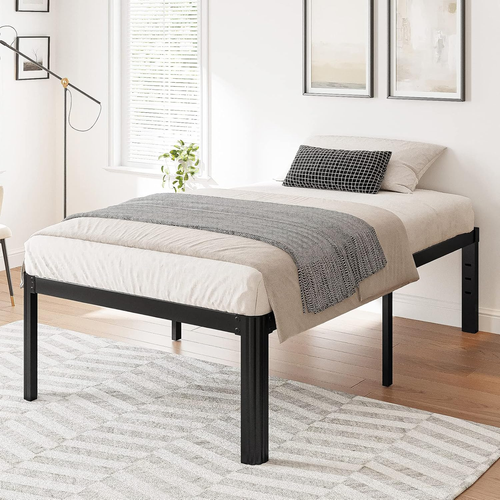 18In Heavy Duty Twin Bed Frame No Box Spring Needed, Metal Platform Bed Frame Tw - Picture 2 of 8