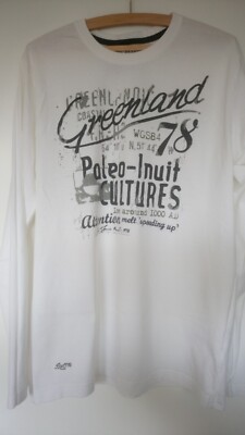 T-SHIRT Spezial Mode  Gr.: L 100% BAUMWOLLE/COTTON FARBE:WEISS mit MUSTER NEU