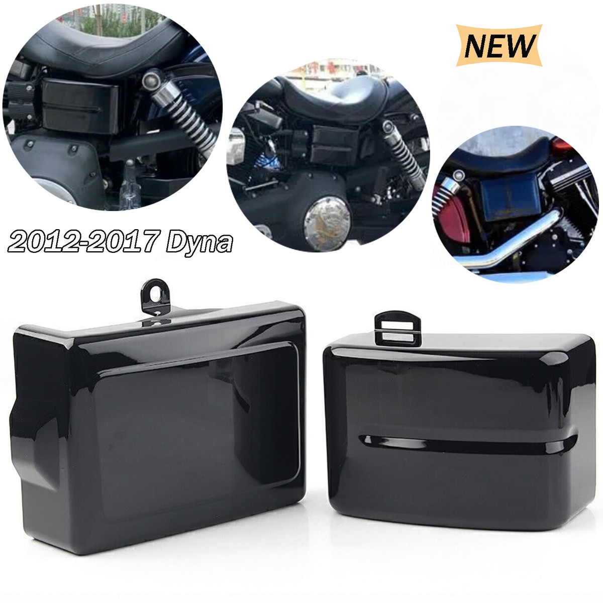 L&R Battery Box Side Covers For Harley Dyna Street Fat Bob L&R Battery Box Side Covers For Harley Dyna Street Fat Bob