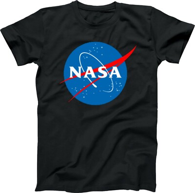 Adult Black Mens Space Shuttle Exploration Mission Team NASA Logo T-Shirt Tee