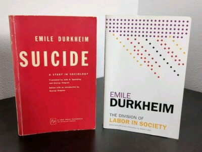 Emile Durkheim SUICIDE Study in Sociology 1st Edition Division Labor Society Lot
