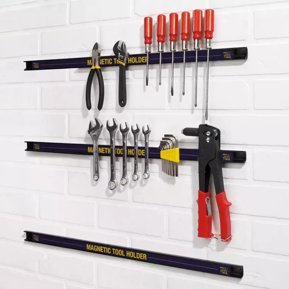 Magnetic Garage Wall Tool Holder Mounted Bar Rail Organiser Pack of 3