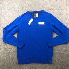 Saint Louis University SLU Billikens Sweater Mens Medium Blue Knit V Neck