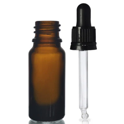 Amber Glass Pipette Dropper Bottle 10ml | Eye Ear Drops, Oils, Serum