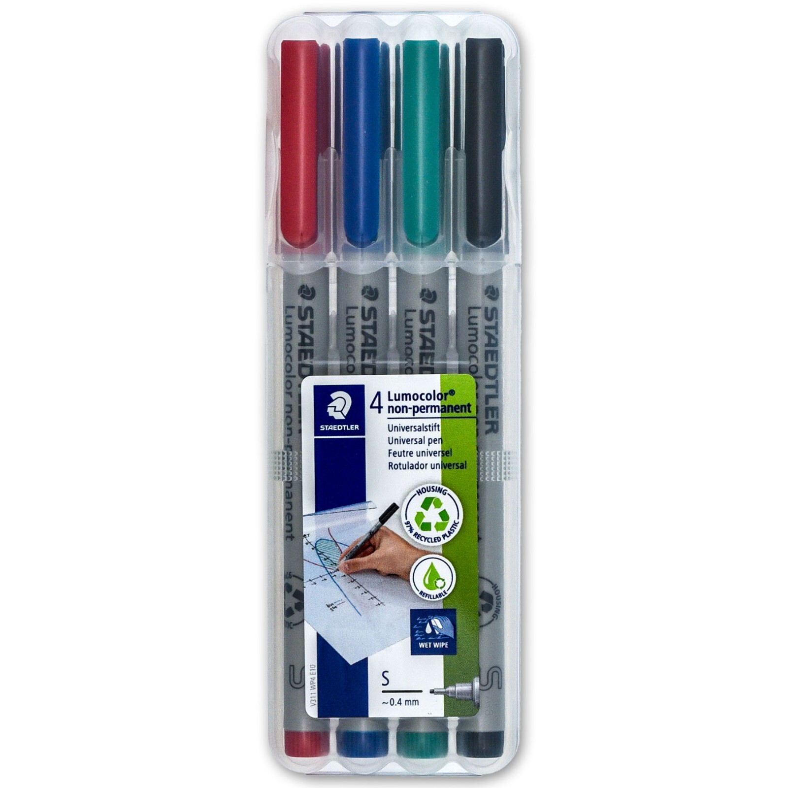 311wp4, 0.4mm Superfine, 4 Color Set