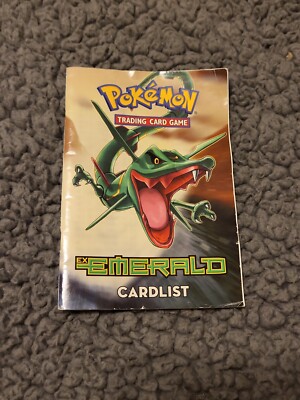 2005 Pokemon Trading Card Game Ex Emerald Rulebook and Cardlist TCG