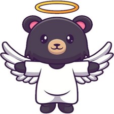 30 Custom Cute Bear Angel Personalized Address Labels