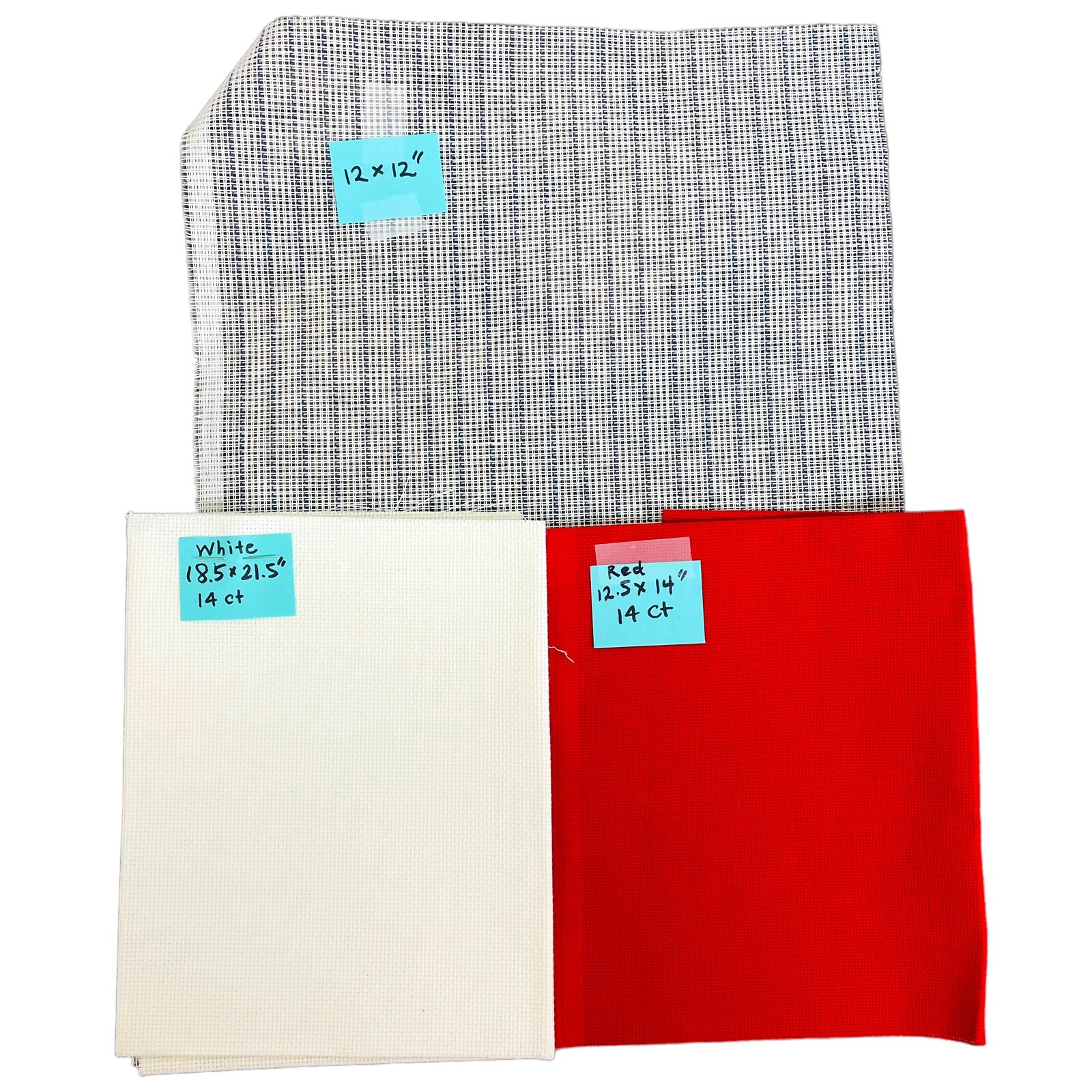 Lot 10 Cross Stitch Aida Fabrics and Towel 14 Count Various Sizes Read Below eBay