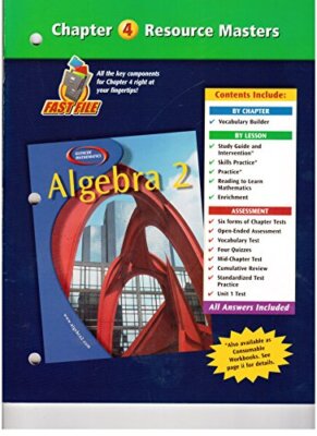 ALGEBRA 2 CHAPTER 4 RESOURCE MASTERS By Mcgraw-hill - Hardcover **Excellent**