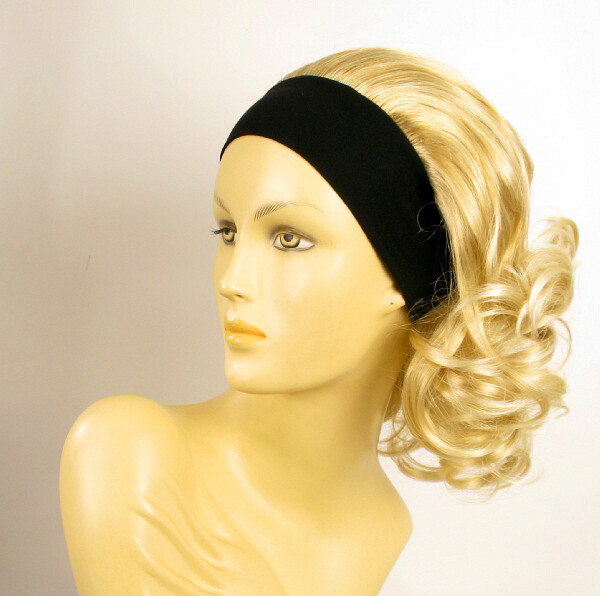 Perruque Diadème élastique Blonde Dorée XENA - Synthétique Courte - Neuve Avec étiquettes