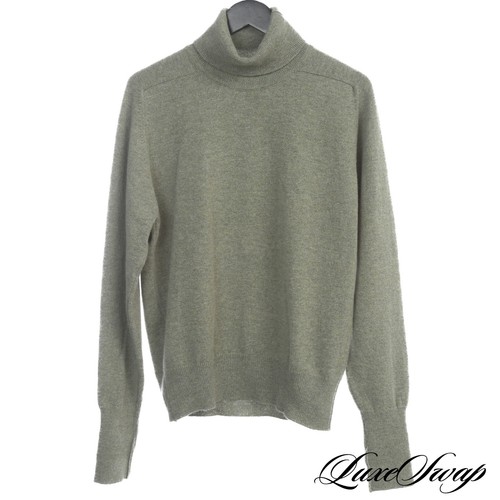 The Bruce Boyer Collection Rubato Made in Scotland Green Turtleneck