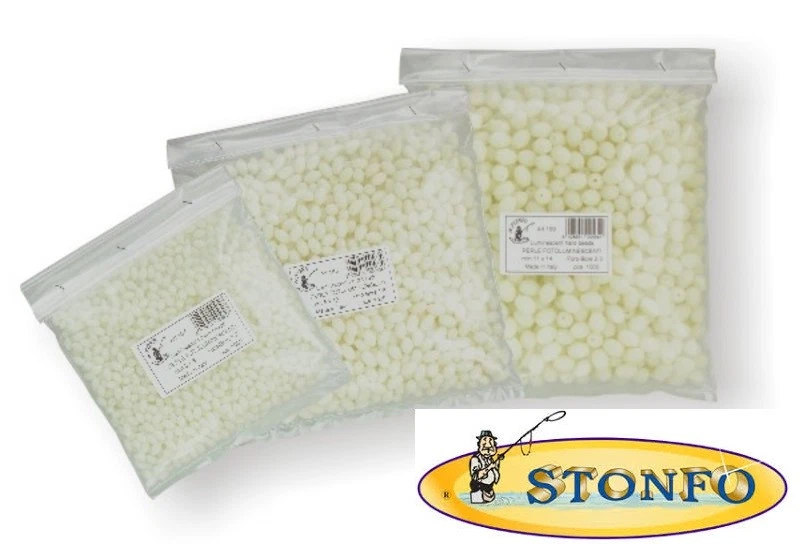 Perle ovale photo-luminescent Stonfo 5 x 8 mm par 100