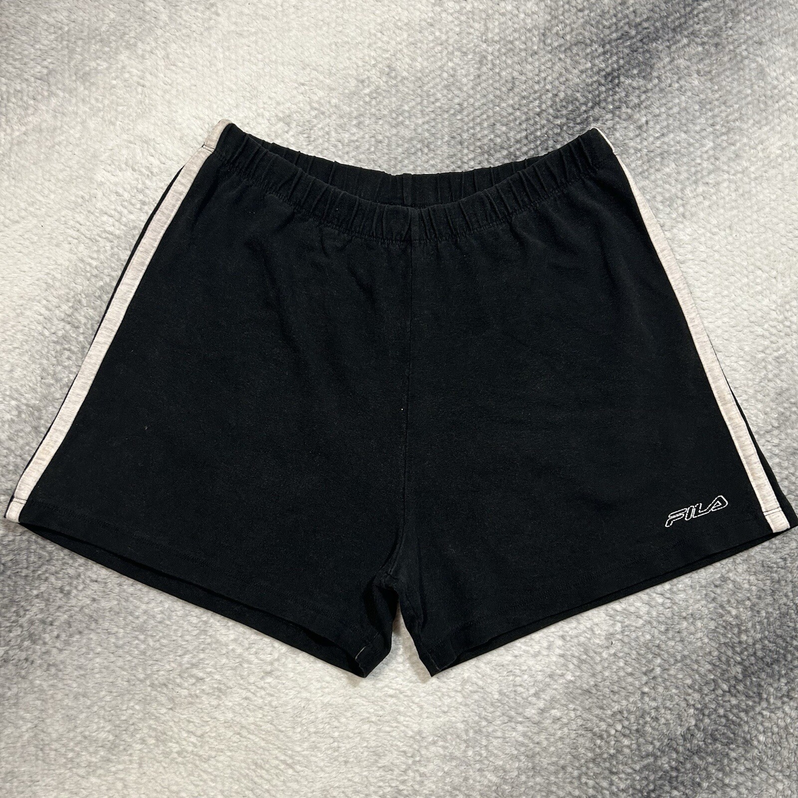 Pantaloncini felpati neri Fila vintage anni 90 donna medi