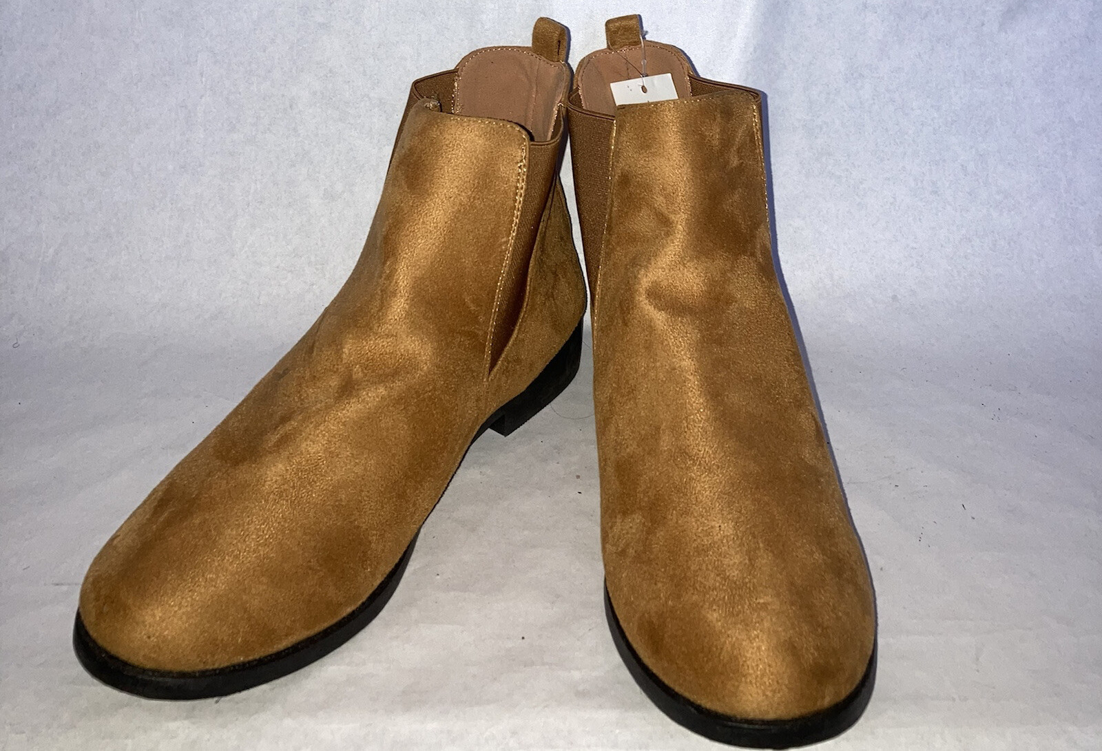 Pep&Co Women's Ladies Tan Faux Suede Pull On Chelsea Ankle Boots UK 8 EU42 BT027 image 6