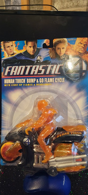 Fantastic 4 Human Tourch bump & go flame cycle New in Box