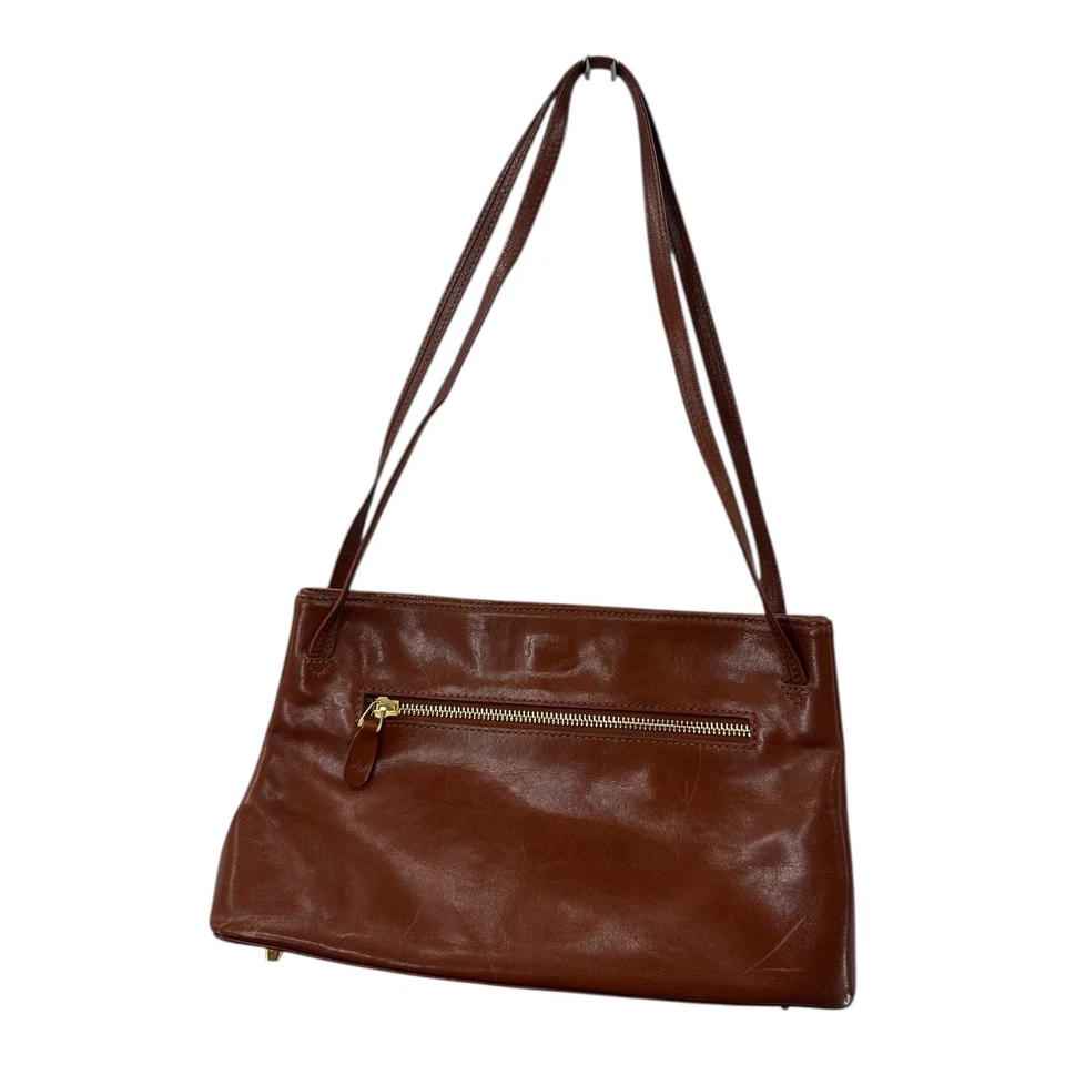 MONSAC Original Cuero Bolso de Hombro Cartera Marrón Clásico Estilo Hobo Top Cremallera Foto 2 de 4