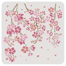 12x12 Inch Cherry Blossom Flower Stencil Reusable Drawing Template Painting