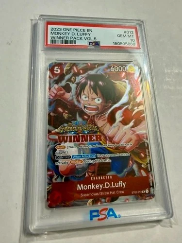 One Piece CCG Monkey.D.Luffy (Winner Pack Vol. 5) ST01-012 PSA 10