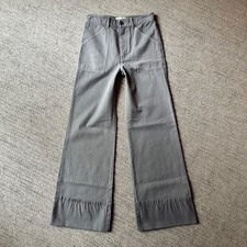 NILI LOTAN Quentin Pant in Gray Cuffed  Sz 2 NEW 495 