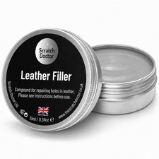 Leather Repair Filler Light Grey 10ml | Repair Cracks Holes Sofa Car Seats Vinyl