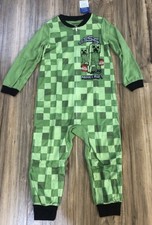 BOYS MINECRAFT - 1 Pc Sleeper Pajamas-  Size 4-5