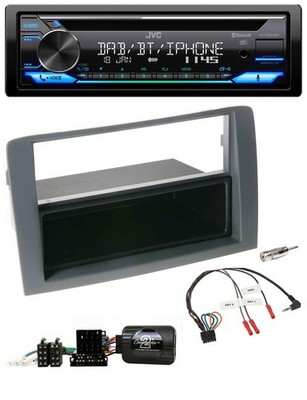 JVC Bluetooth Lenkrad USB DAB CD Autoradio für Fiat Idea 2006-2011 grau