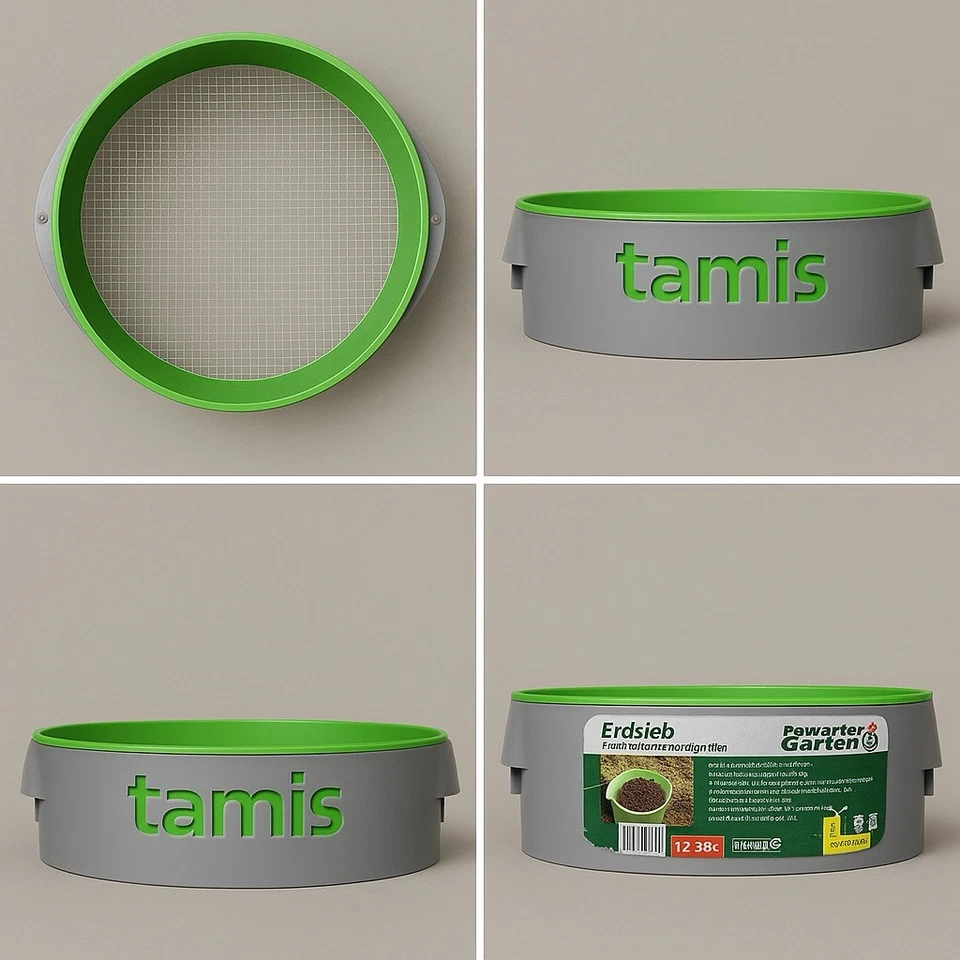 Erdsiebr – Tamis Ø 49 cm mit Komfortgriffen, stabiler Kunststoff