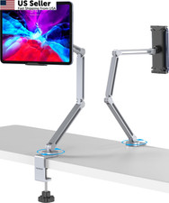 YICOSUN Tablet Arm Mount with Super Grip, Adjustable Foldable Holder  Silver
