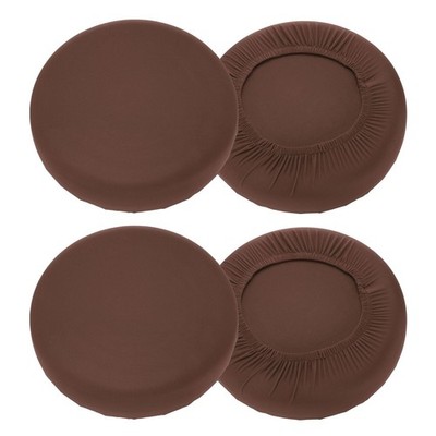 uxcell 4 Pack Stool Covers Round, 16-18 Inch Bar Large, Dark Brown