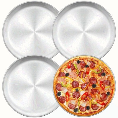 Pizzablech 4Er-Set 26cm Edelstahl Rund Pizzaform Pizza Backblech Backen Im Ofen