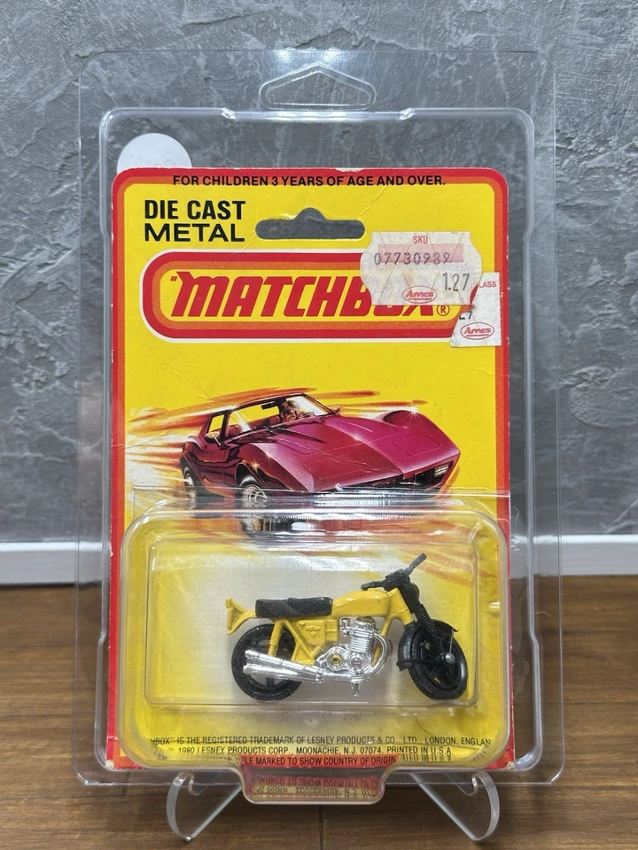 Vintage 1980 Matchbox Lesney Hondarora  Motorcycle  # 18 Yellow - Image 2 of 4