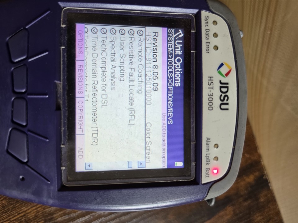 JDSU HST-3000 COLOR DISPLAY ETHERNET COPPER ANALYZER NETWORK TESTER ...