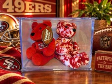 Salvino's Bammers 49ers Joe Montana Steve Young Plush Bears Lot of 2 Case